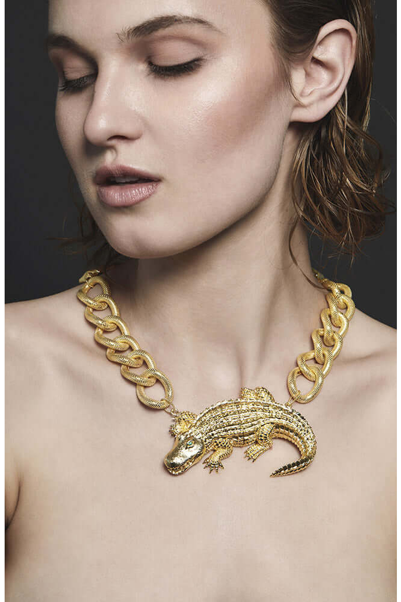 Eye Shine Necklace, Alternate, color, Gold / Green