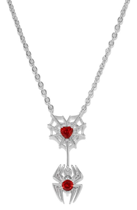 Marvel Spider-Man Web of Love Pendant Necklace