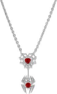 Girls Crew Marvel Spider-Man Web of Love Pendant Necklace