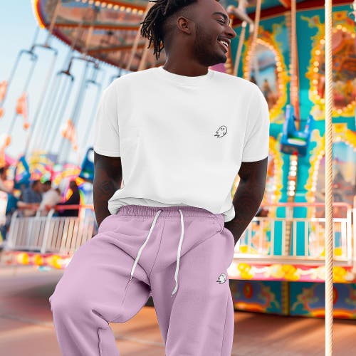 Dalix Mens Ghost Fleece Jogger Sweatpants In Lavender