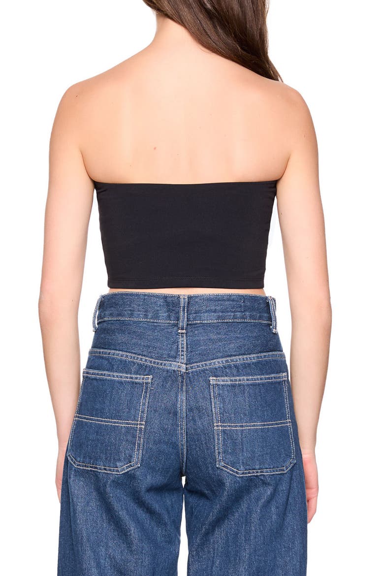 Core Crop Tube Top, Alternate, color, BLACK