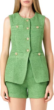 Endless Rose Longline Tweed Vest