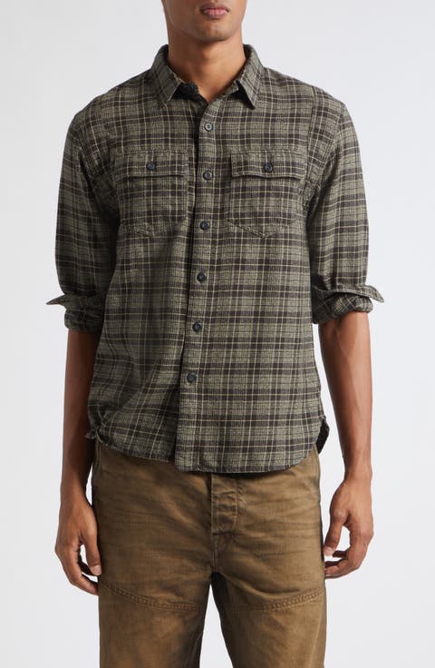 Eaton Plaid Cotton Twill Workshirt