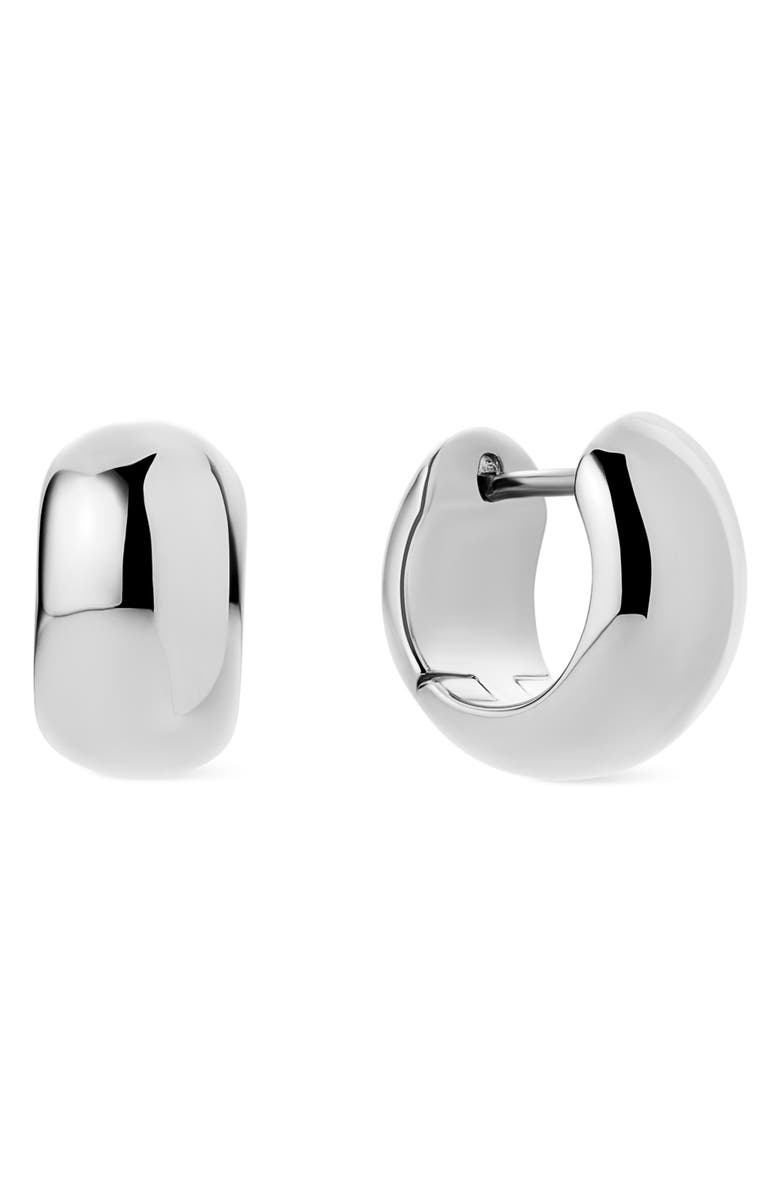 Ana Luisa Giulia Hoop Earrings, Main, color, Silver