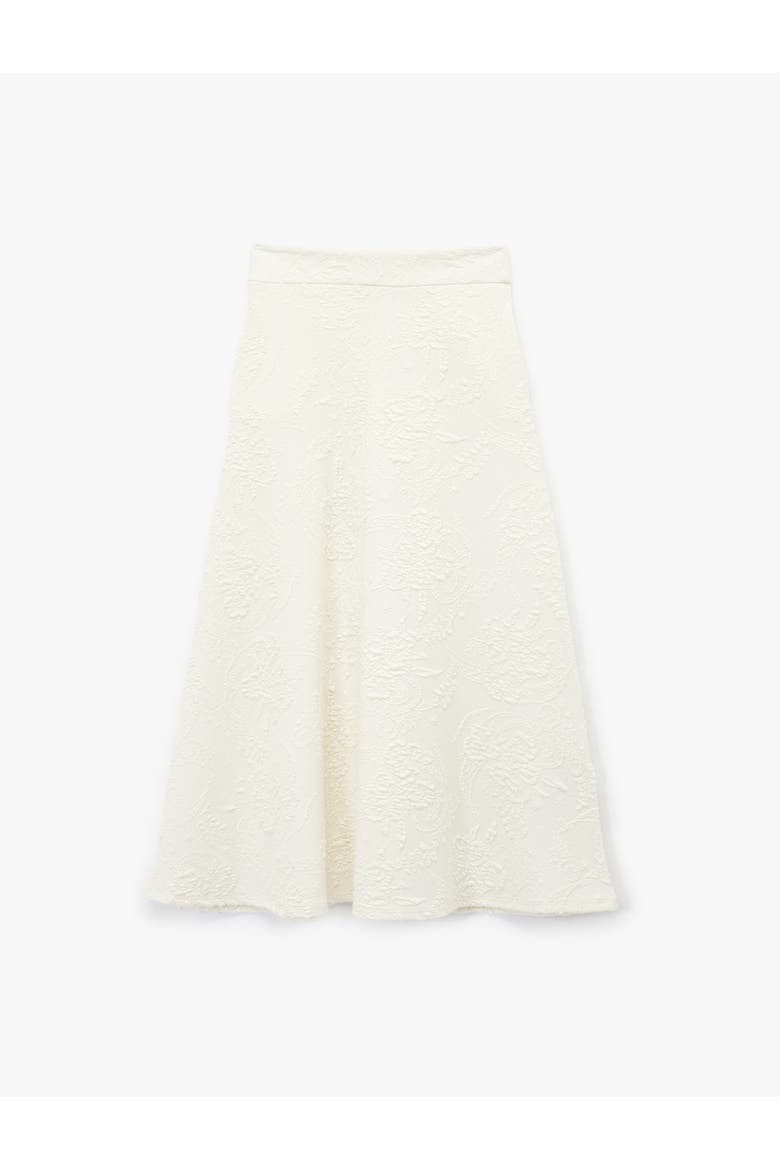 Maxi Flared Skirt, Alternate, color, ECRU