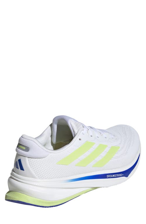 Adidas Originals Adidas Supernova Rise Running Shoe In White/metallic/pulse Lime