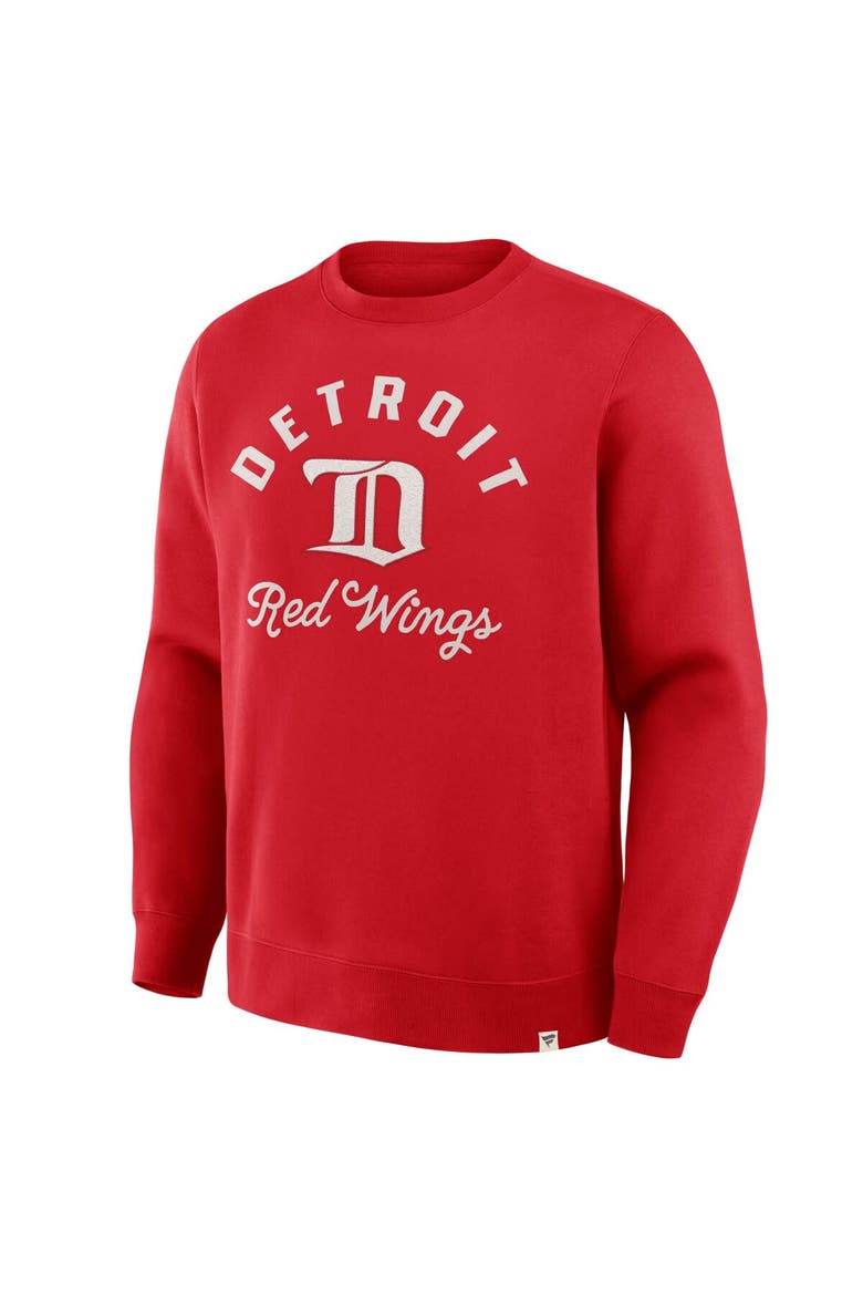 Men's Fanatics Red Detroit Red Wings Vintage Stickler Sweatshirt, Alternate, color, Red