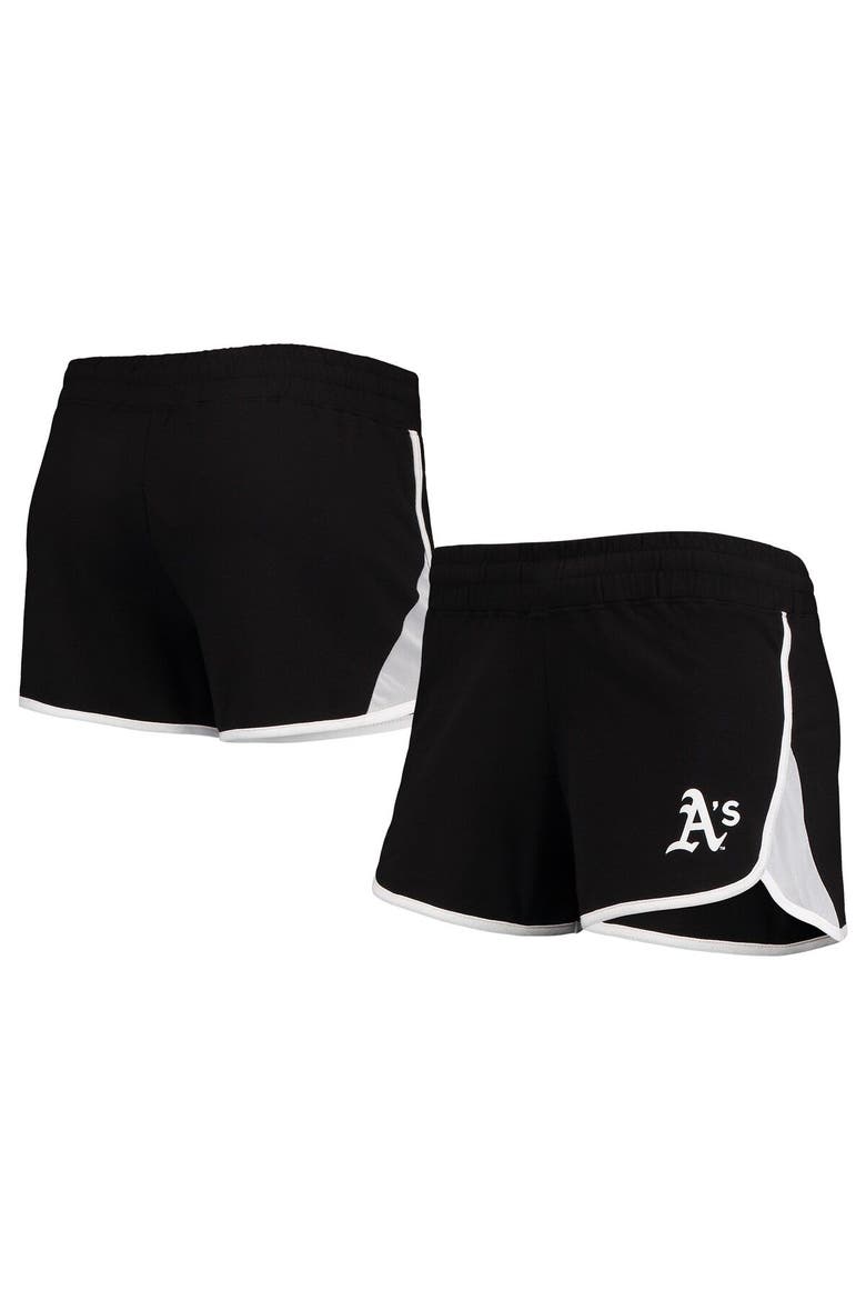 Women's New Era Black Oakland Athletics Stretch French Terry Shorts, Main, color, Black