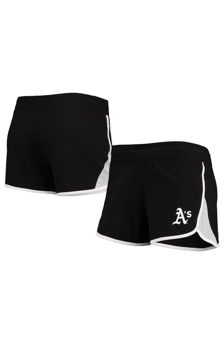 New Era Women's New Era Black Oakland Athletics Stretch French Terry Shorts, Main, color, Black