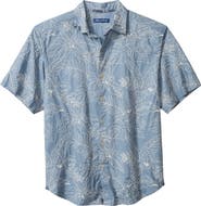 Tommy Bahama Blanca Vines Floral Embroidered Short Sleeve Cotton Button-Up Shirt