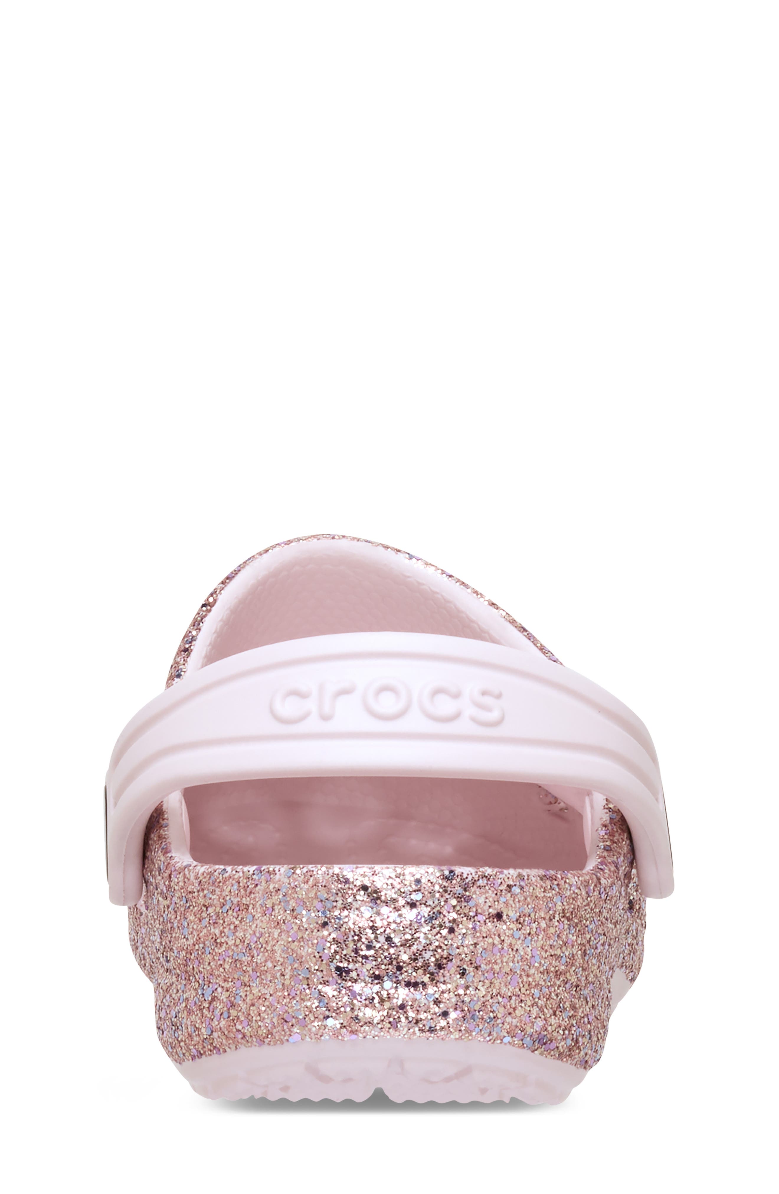 CROCS Kids' Baya Glitter Clog, Alternate, color, Barely Pink