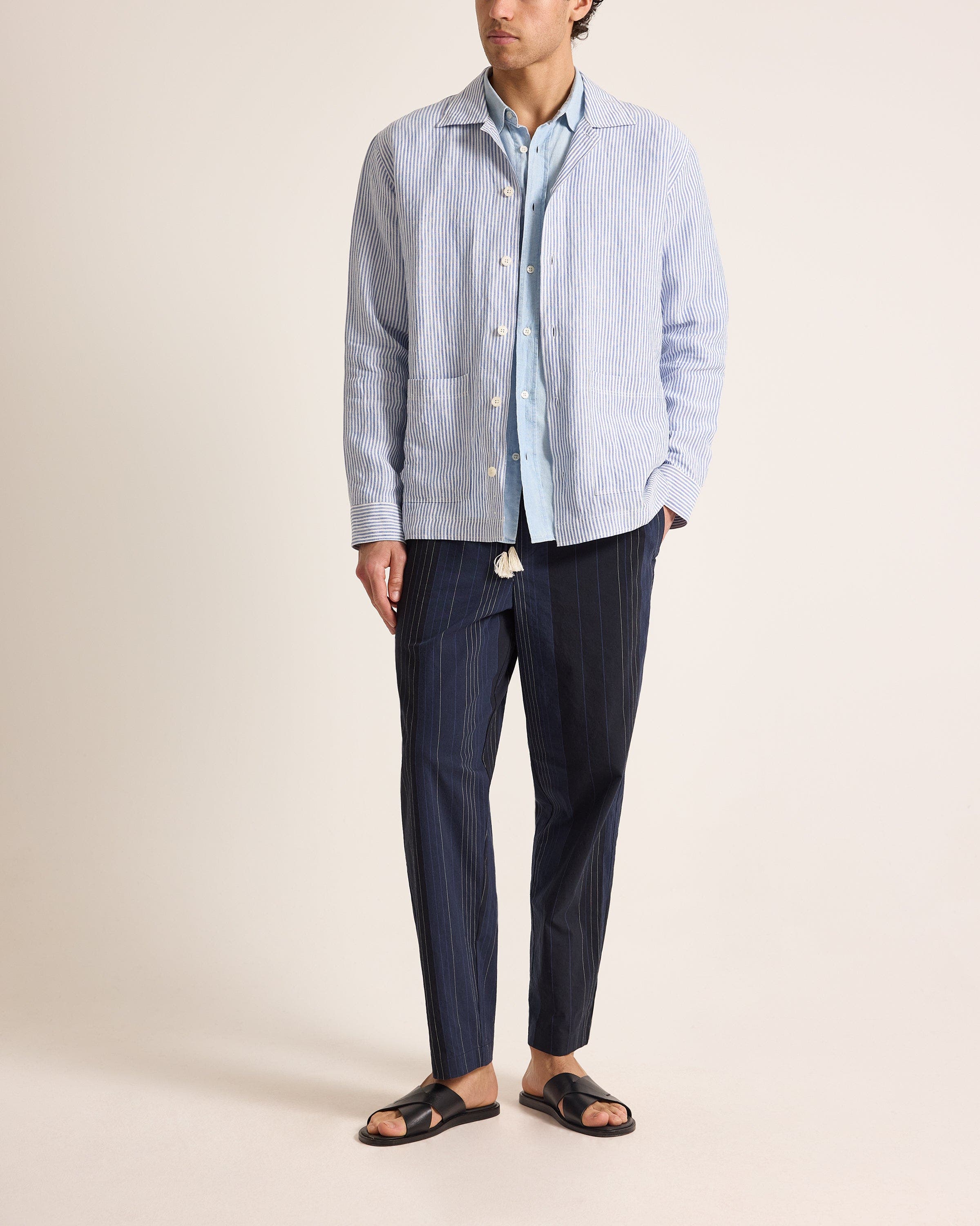 selected Bergamo Blue Stripe