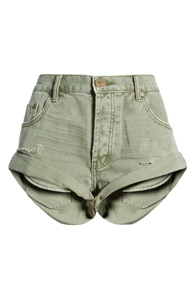 One Teaspoon Bandits Rolled Cuff Denim Shorts, Alternate, color, 