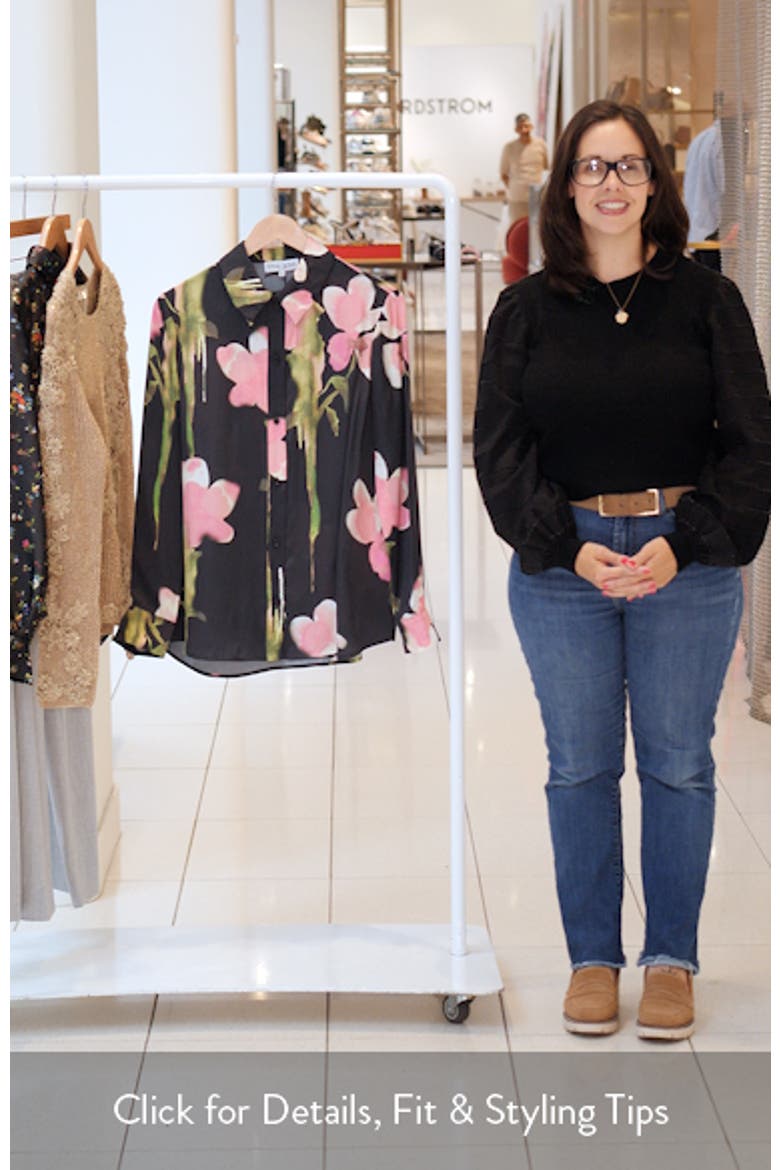 Melting Flowers Print Button Front Shirt video