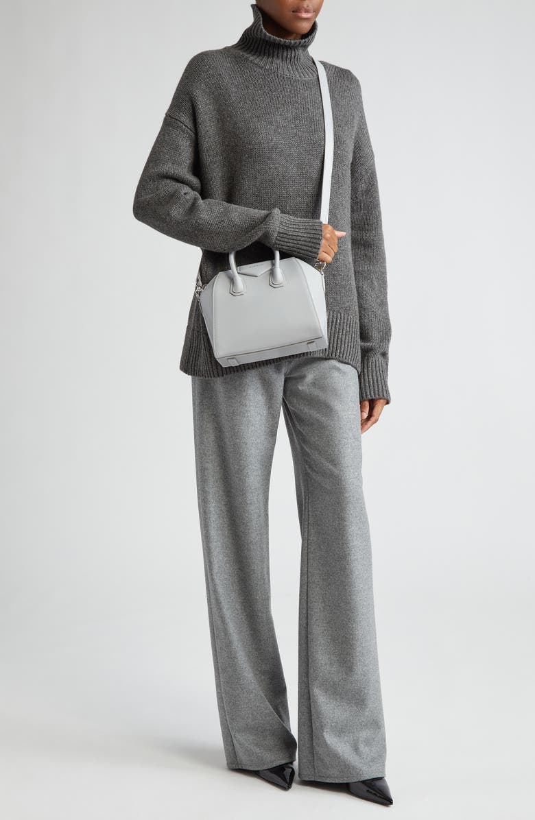 Givenchy Mini Antigona Leather Satchel, Alternate, color,