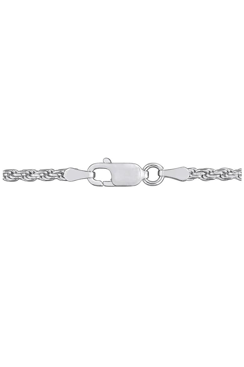 Diamond Cut Rope Chain Necklace, 2.30mm, Alternate, color, SILVER