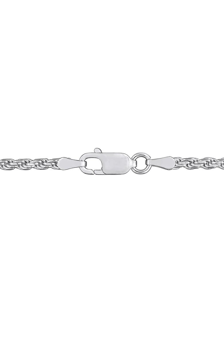 DELMAR Diamond Cut Rope Chain Necklace, 2.30mm, Alternate, color, Silver