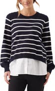 Ripe Maternity Anna Detachable Stripe Nursing Knit Sweater