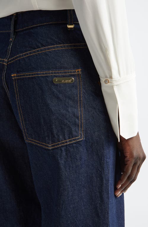 St John St. John Collection Paseo Nonstretch Denim Wide Leg Jeans In Rinse