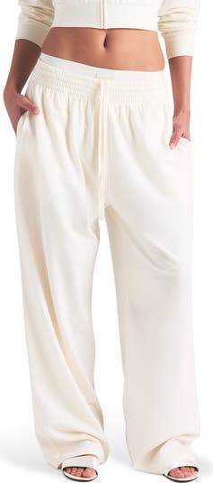 Cotton Blend Jersey Wide Leg Pants