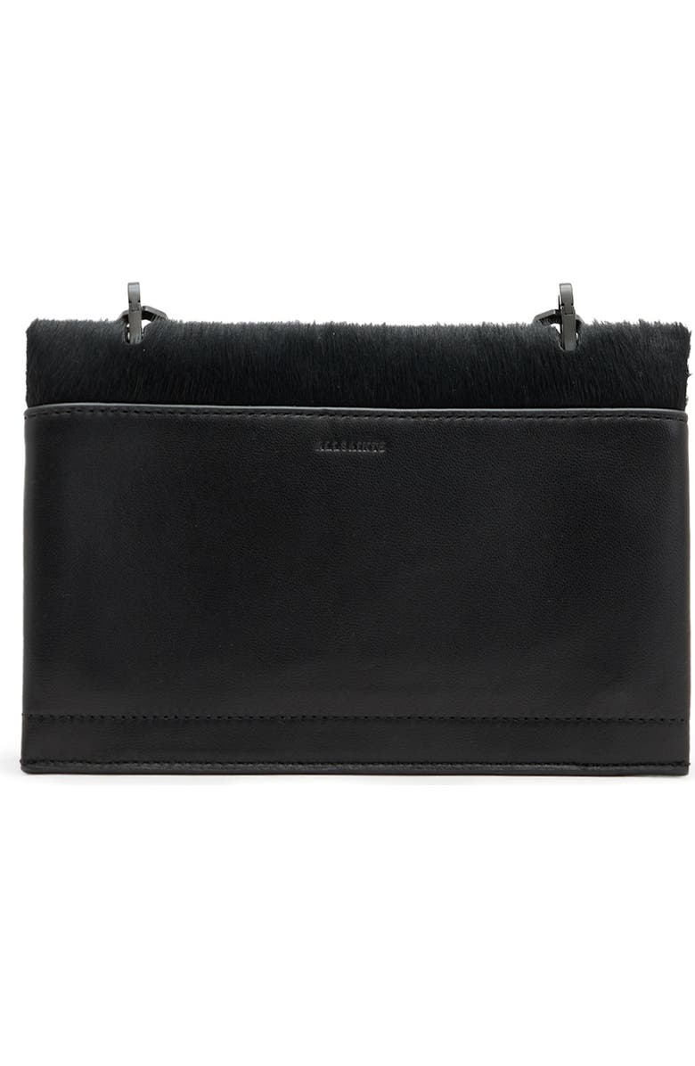 AllSaints Yua Luxe Genuine Calf Hair Clutch, Alternate, color,