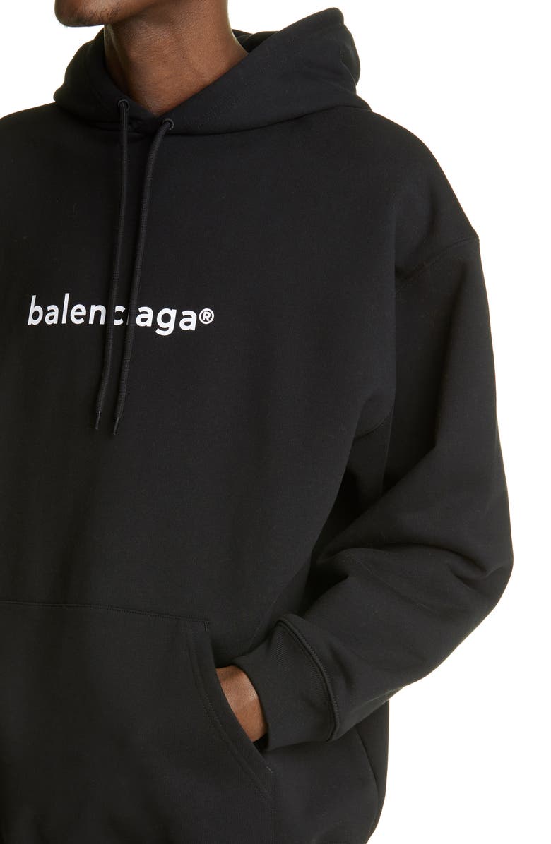 Balenciaga Copyright Logo Oversize Men's Hoodie, Alternate, color, 