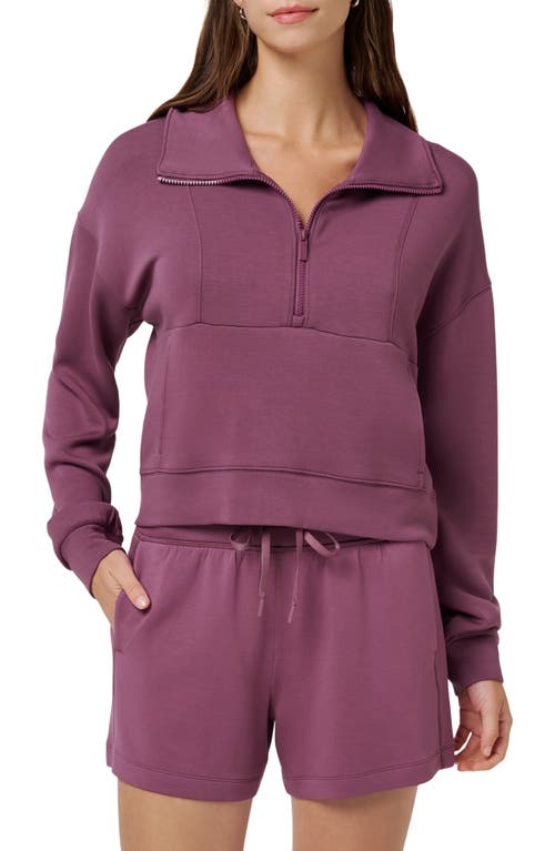 Travismathew Skyloft Half Zip Top In Purple