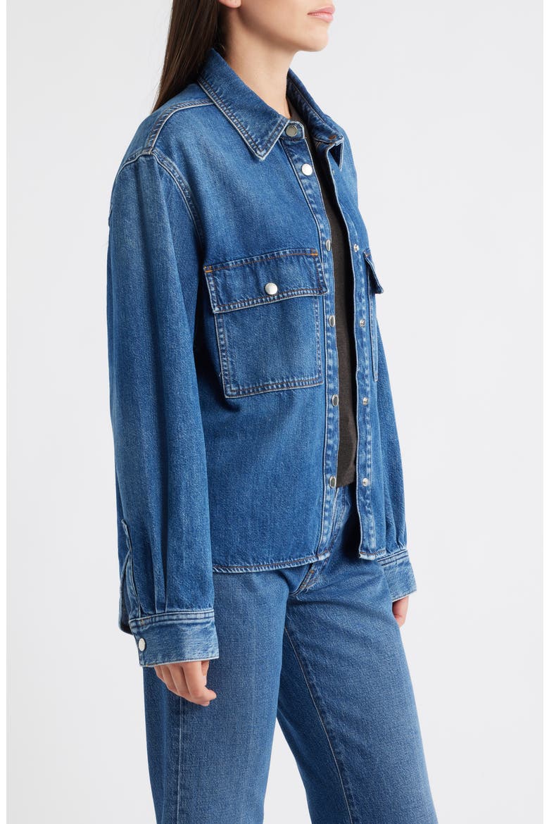 High Low Denim Shirt, Alternate, color, WANDER