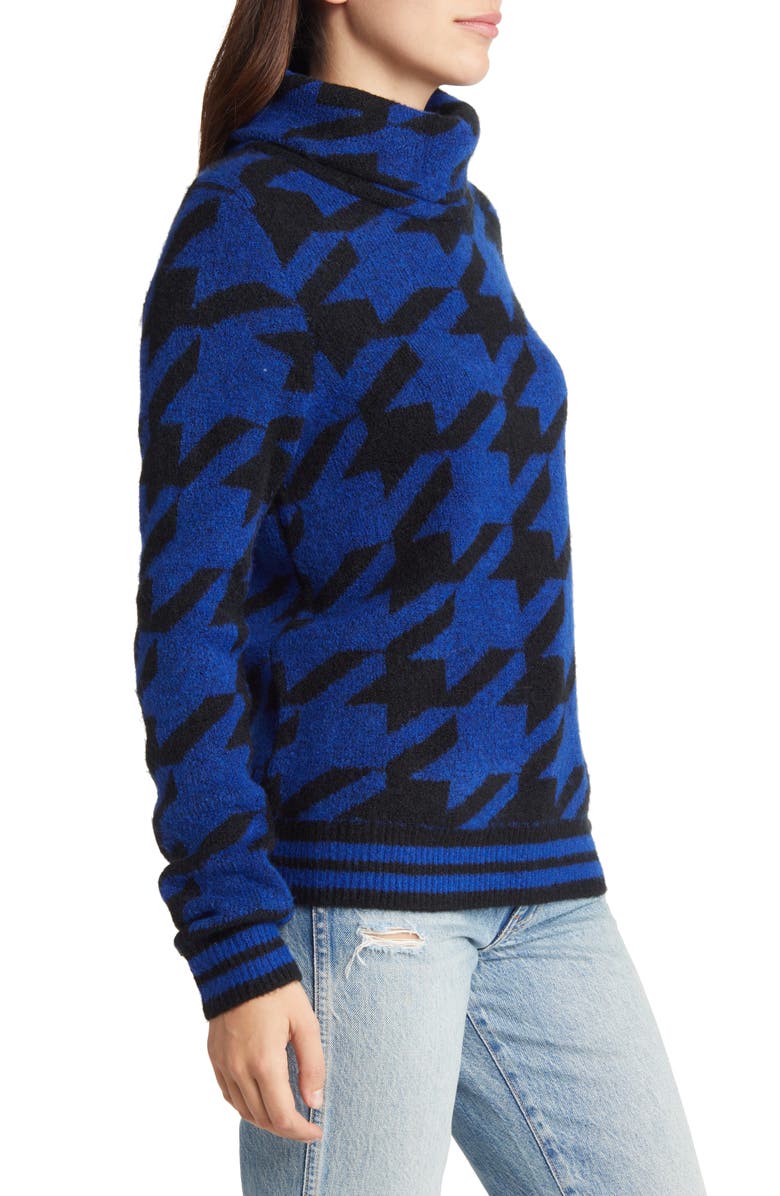 VERO MODA Kimberly Houndstooth Roll Neck Sweater, Alternate, color,