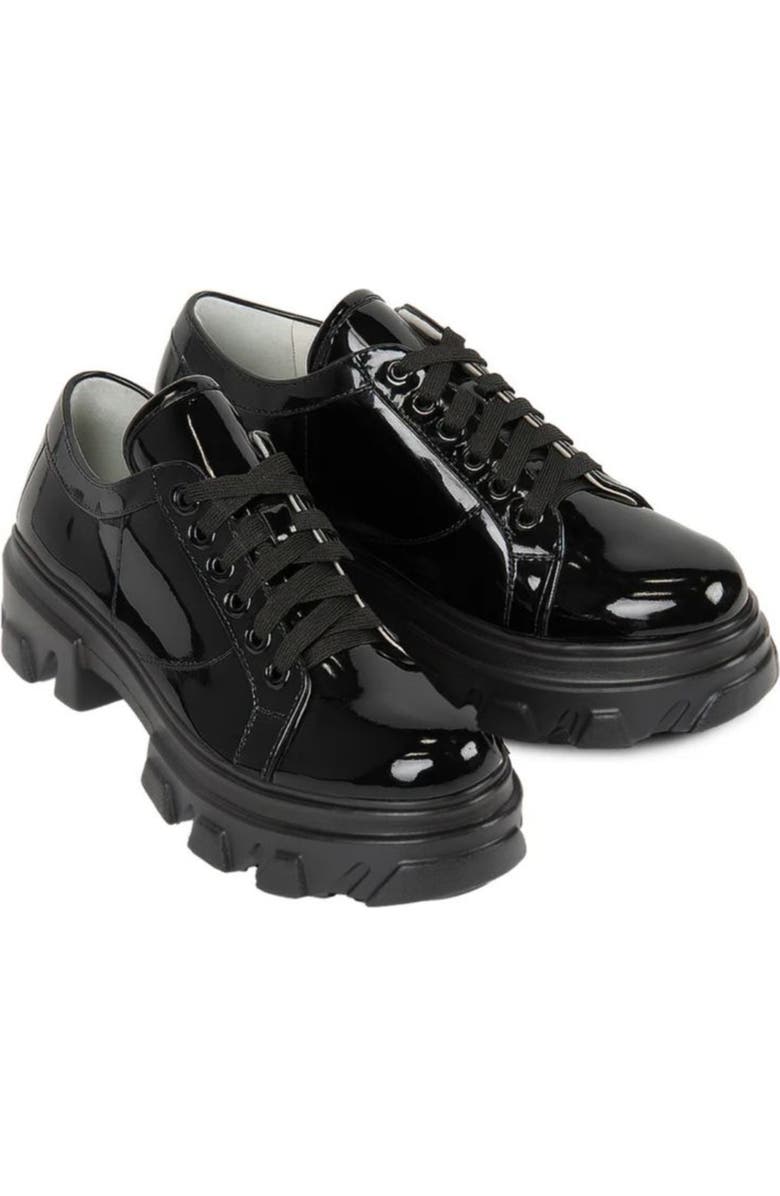 URBNKICKS Women's Leather Sneakers Shinny collegiate, Alternate, color, Black