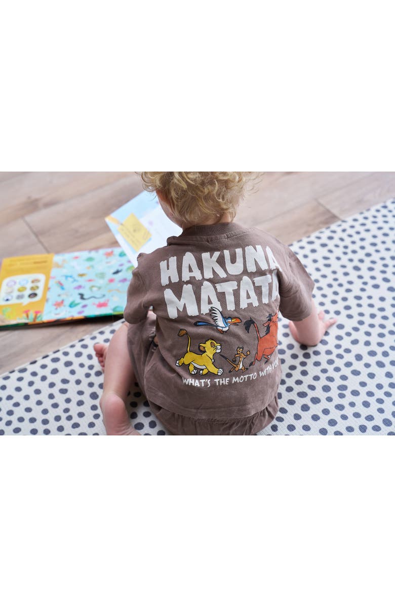 Disney Lion King 2-Piece T-Shirt and Shorts Set, Alternate, color, Deep Taupe Simba