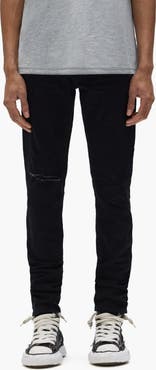 PURPLE BRAND Rip & Repair Knee Slim Jeans