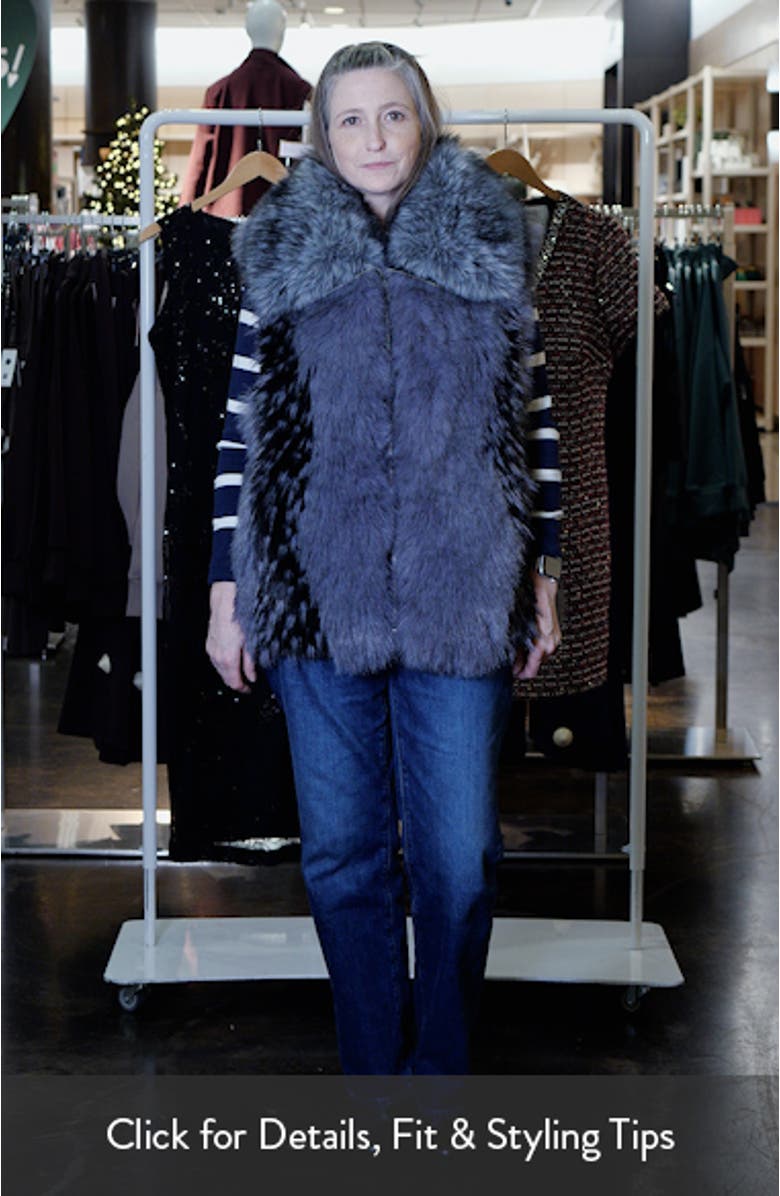 Convertible Collar Faux Fur Vest, sales video thumbnail