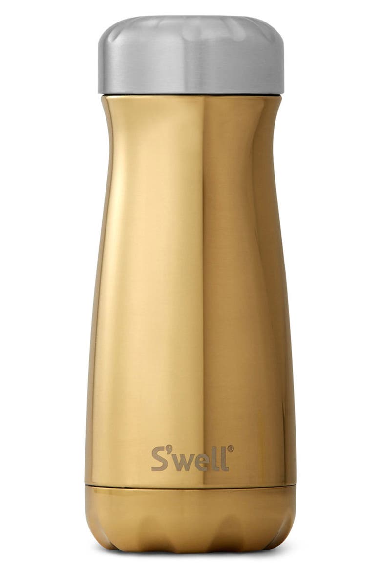 Traveler Yellow Gold Insulated Stainless Steel Water Bottle, Main, color, YELLOW GOLD