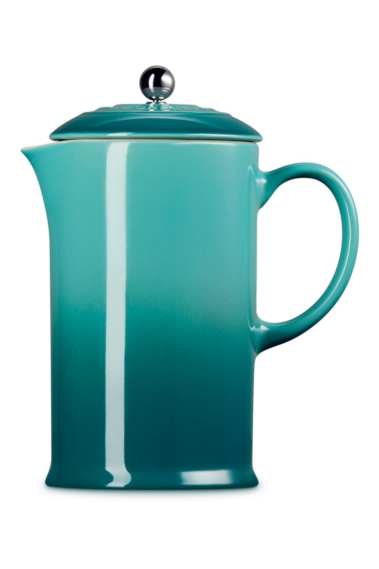Stoneware French Press, Alternate, color, BLEU RIVIERA