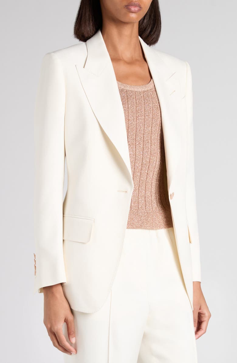 TOM FORD Wallis Twill Blazer, Alternate, color, Jb005 Cream