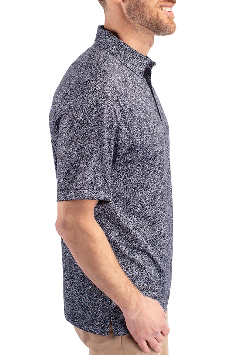 Pike Constellation Print Performance Polo, Alternate, color, BLACK