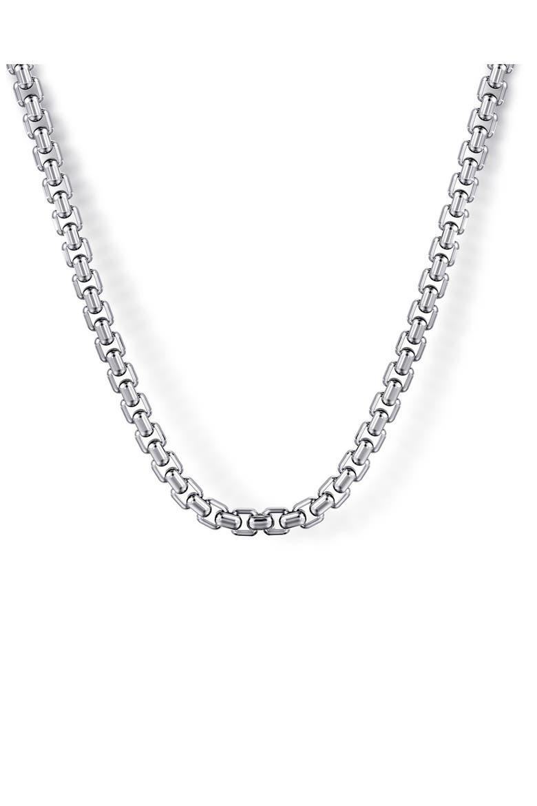 Men's Facets Sterling Silver Chain Necklace, Main, color, STERLING SILVER