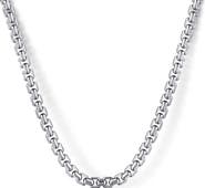 Gabriel & Co. Men's Facets Sterling Silver Chain Necklace