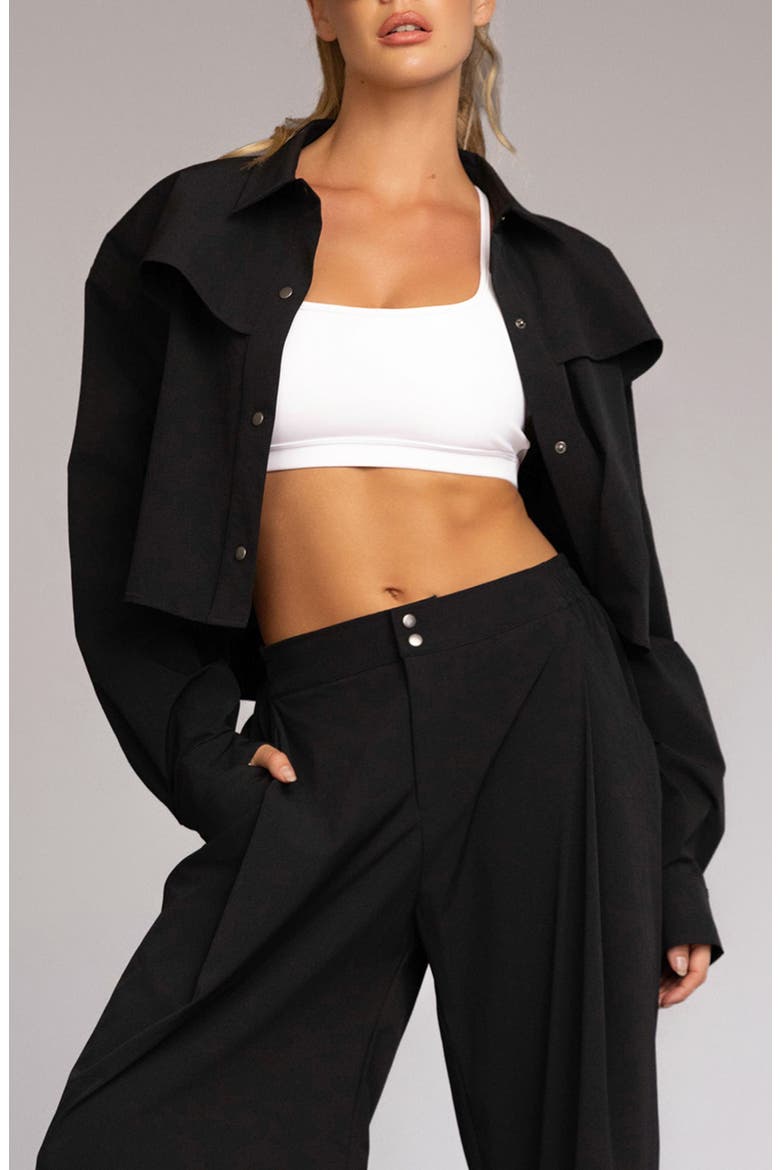 Daja Crop Performance Jacket, Main, color, BLACK