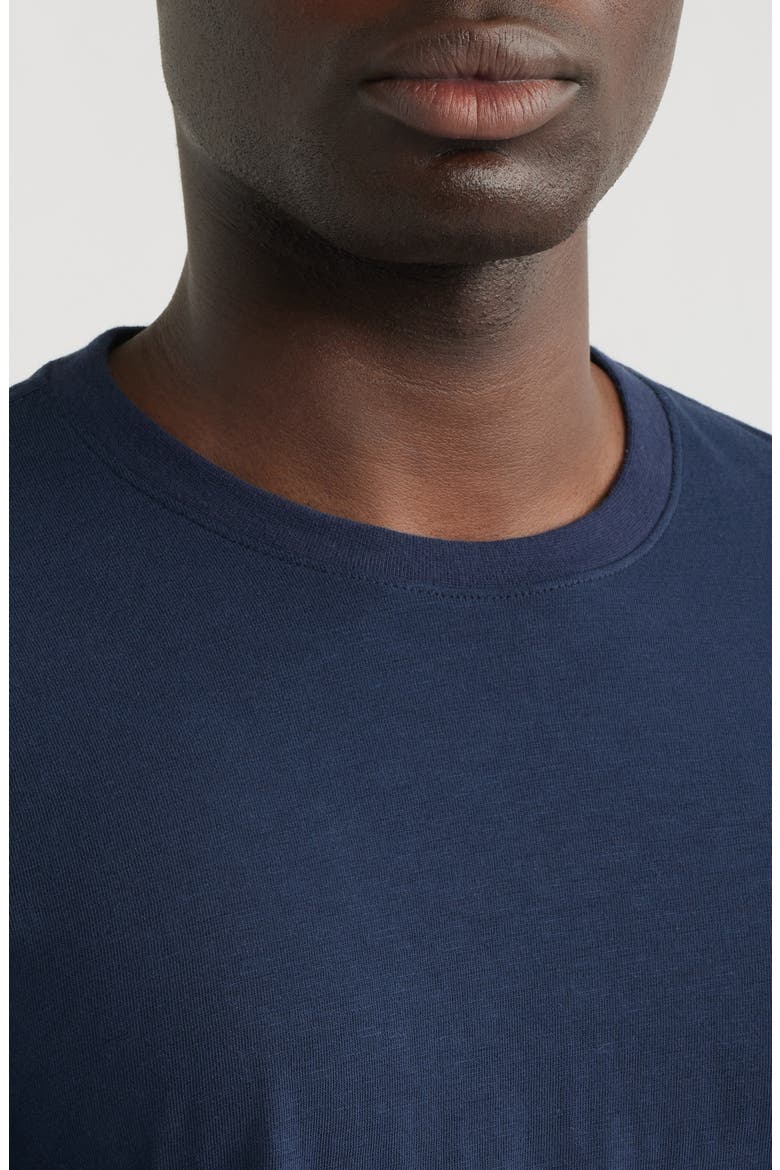 Slub Cotton Crewneck T-Shirt, Alternate, color, NAVY SAPPHIRE