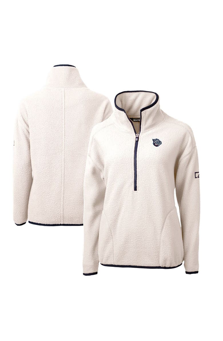 Cutter & Buck Women's Cutter & Buck Oatmeal Lehigh Valley IronPigs Cascade Eco Sherpa Fleece Half-Zip Jacket, Main, color, 