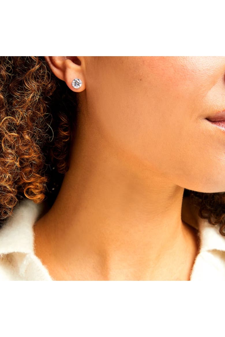 Certified 3 1/4Ct TW Diamond Studs 14k Gold Screw Backs Lab Grown, Alternate, color, 14k White Gold