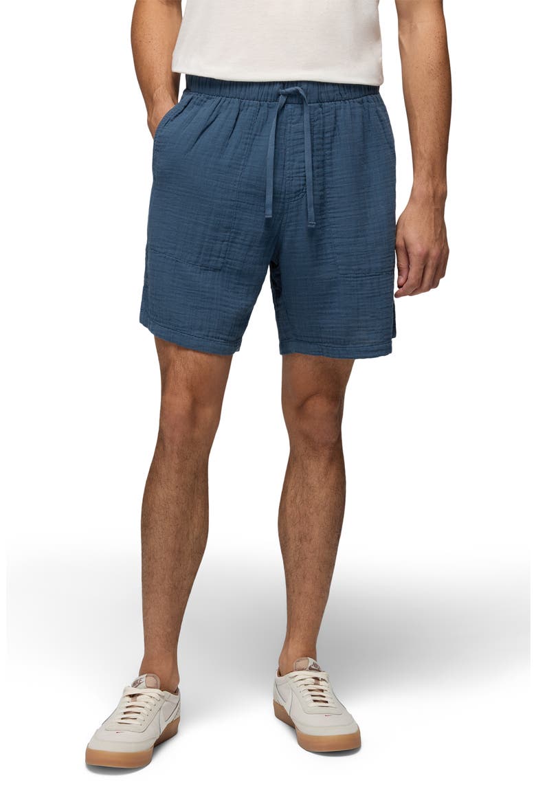 Hideaways Organic Cotton Drawstring Shorts, Main, color, BLUFF BLUE