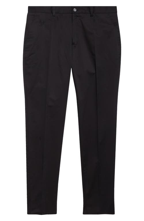Dolce & Gabbana Dolce&gabbana Stretch Cotton Straight Leg Pants In N0000 Nero