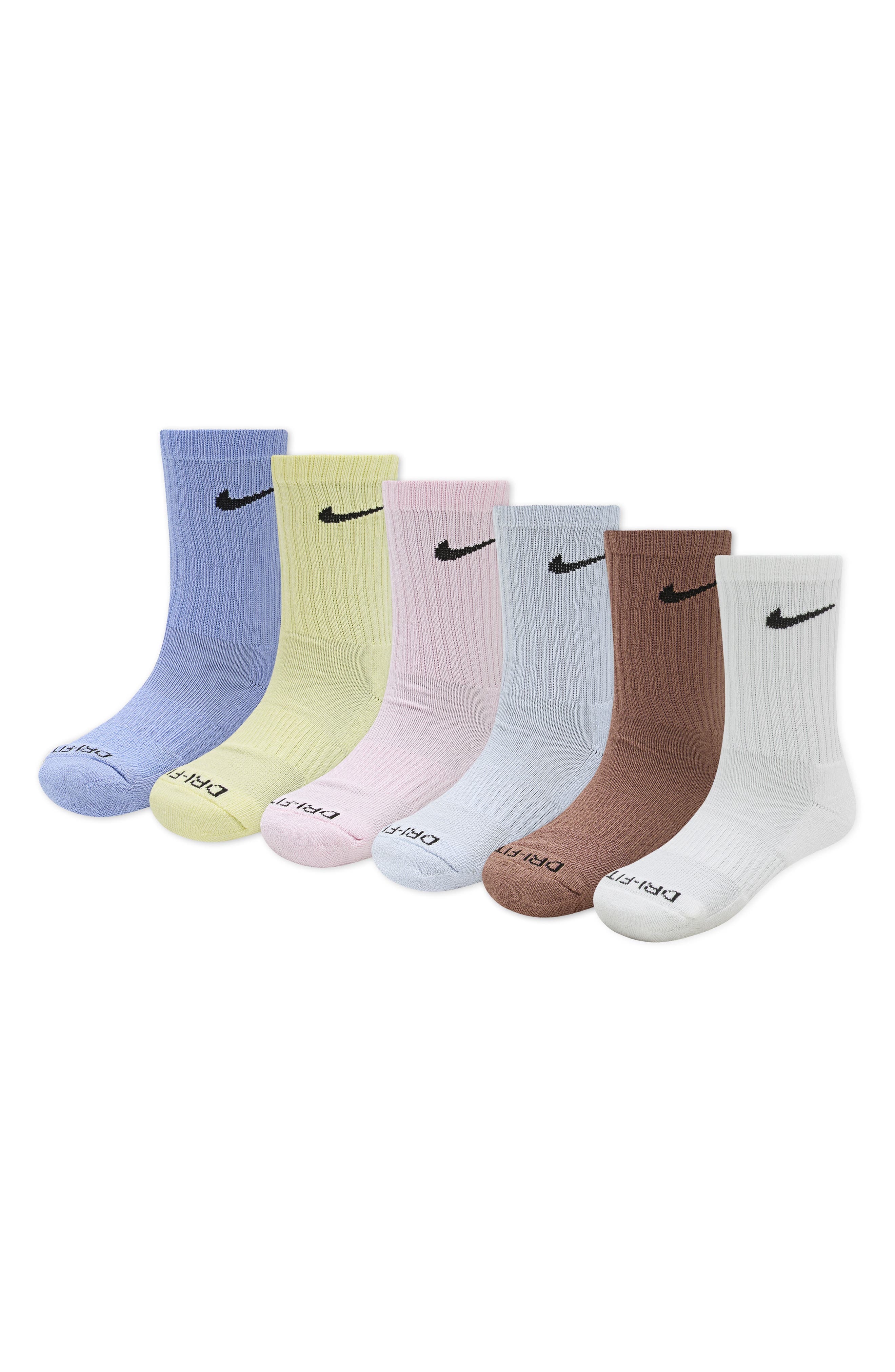 Nike Kids' Dri-FIT 6-Pack Basic Crew Socks