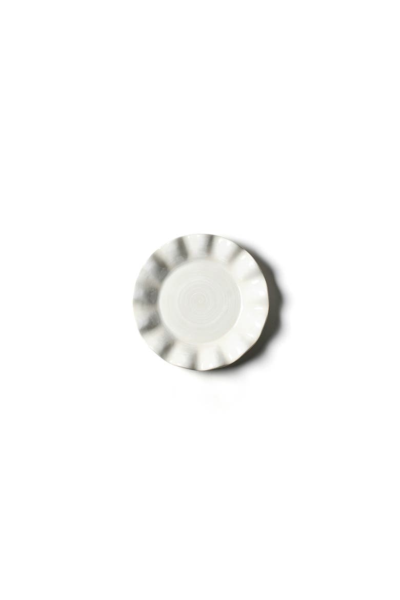 Signature White Ruffle Salad Plate, Main, color, White