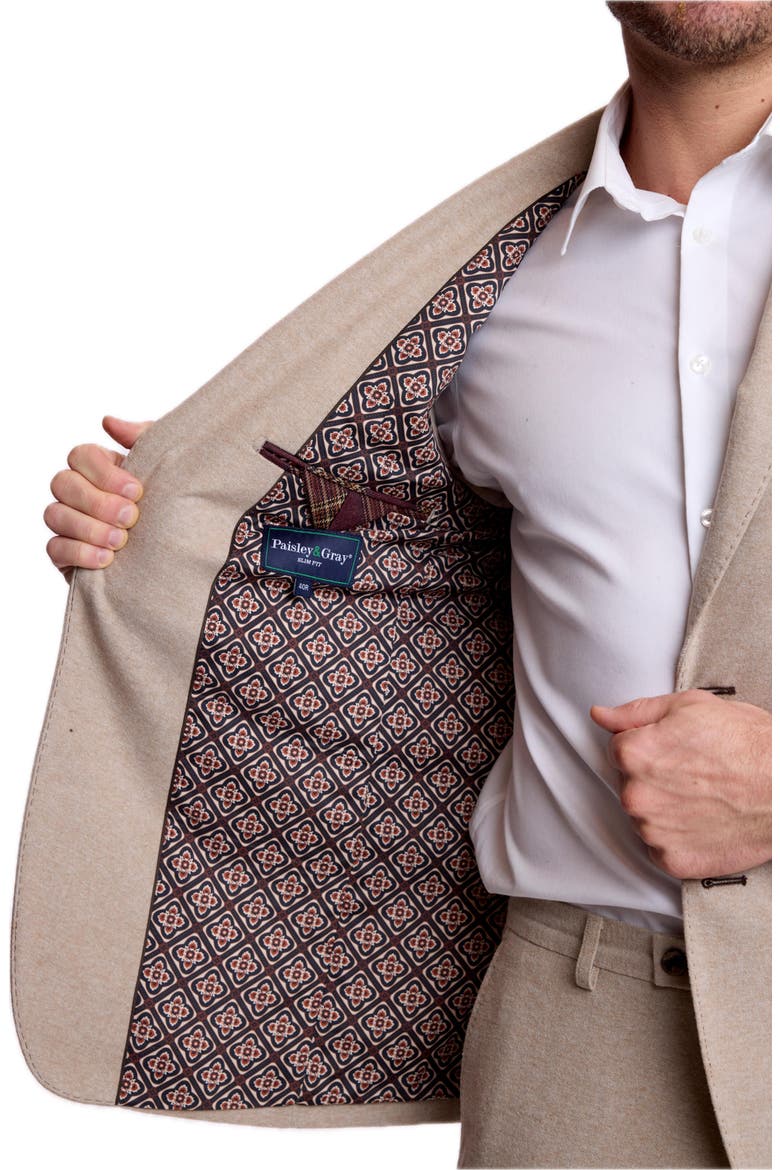 Dover Slim Fit Notch Lapel Suit Jacket, Alternate, color, LATTE