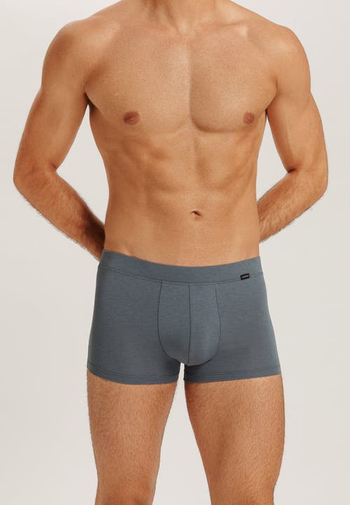 Hanro Natural Function Tencel And Cotton Boxer Brief In Black Clay