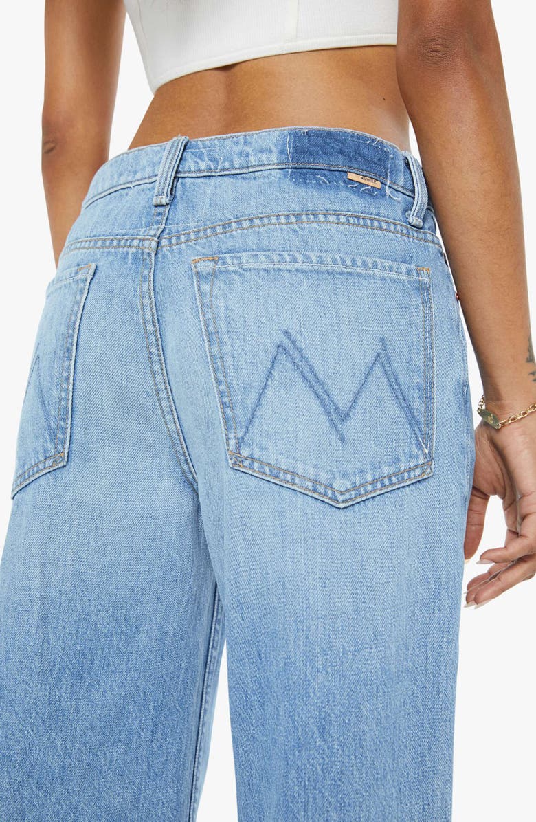 MOTHER Lil Rerun Zip Sneak High Waist Wide Leg Jeans, Alternate, color, Last Bite